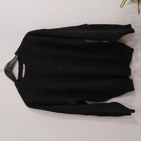 TIP TOP TAILORS Mens Heavy Knit Sweater in Grey - Picture 1 of 6